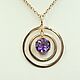 Винтаж: RRR ШИК! кулон с аметистом, СССР 583. Кулоны винтажные. ГОСТИ ИЗ ПРОШЛОГО. Ярмарка Мастеров.  Фото №6