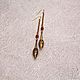 Long earrings in oriental style brass Indian rubies golden. Earrings. Ritasdreams (ritasdreams). Online shopping on My Livemaster.  Фото №2