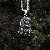 Украшения handmade. Livemaster - original item Statue of Baphomet — steel pendant on a chain. Handmade.
