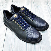 Обувь ручной работы handmade. Livemaster - original item Sneakers made of genuine crocodile leather and genuine leather.. Handmade.