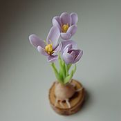 Сувениры и подарки handmade. Livemaster - original item Gifts for March 8: primrose, crocus on the saw. Handmade.