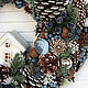 Christmas wreath 'Blue' with a white house. Wreaths. Zuli. Online shopping on My Livemaster.  Фото №2