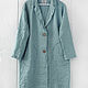 Summer linen cardigan coat with open edges. Coats. etnoart. Online shopping on My Livemaster.  Фото №2
