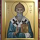 Икона ,, Святой Спиридон Тримифунтский ,,. Иконы. Ксения Бо (KsenijaBo). Интернет-магазин Ярмарка Мастеров.  Фото №2
