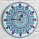 Hand-painted Mandala Clock 4 Sizes, Watch, Akhtyrsky,  Фото №1