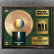 Золотой винил в рамке на заказ Pink Floyd- dark side of the moon