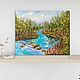 Painting the river 'Quiet morning' - oil on canvas. Landscape with river. Pictures. Lifia Art. Online shopping on My Livemaster.  Фото №2