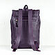 Order Leather backpack 'Moscow' purple. uva. Livemaster. . Backpacks Фото №3