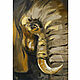 Elephant oil painting on canvas. The picture with the animal, Pictures, Belgorod,  Фото №1