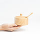 Sugar bowl with Siberian Cedar spoon for honey, salt, spices #K54. Sugar Bowls. ART OF SIBERIA. My Livemaster. Фото №4