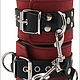 БДСМ наручники кожаные (красные)  р21а. Наручники. BDSM shop (Подиум БДСМ). Ярмарка Мастеров.  Фото №6