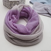 Аксессуары handmade. Livemaster - original item Snudy: Snood scarf knitted from kid mohair silk in two turns. Handmade.