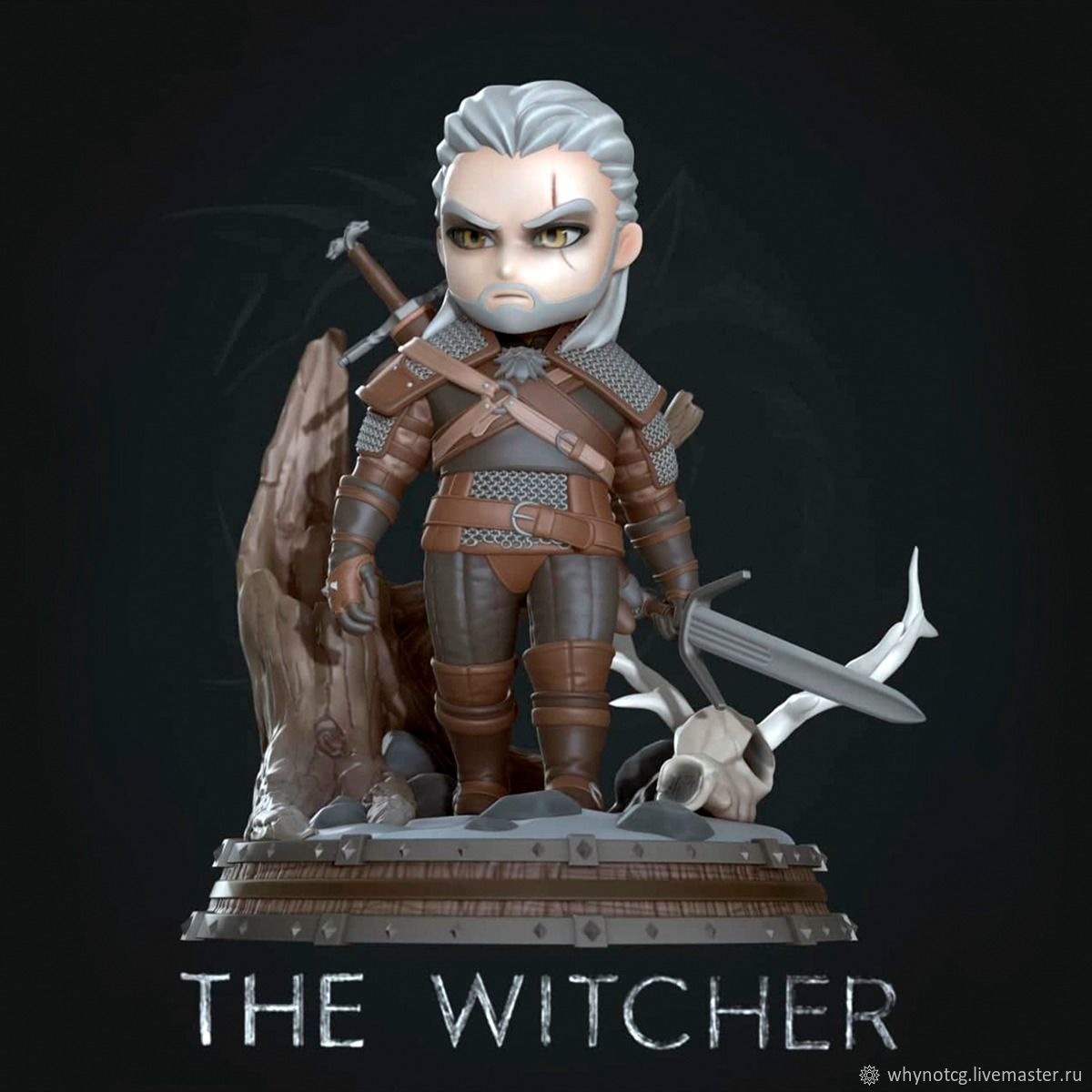 Фигурка ведьмак Геральт, статуэтка (Chibi The Witcher) в интернет-магазине  Ярмарка Мастеров по цене 3000 ₽ – SNSV2RU | Статуэтка, Кострома - доставка  по России