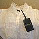 Винтаж: Винтажная одежда: Белая новая французская блуза с жабо 42-44 Leo Guy. Блузки винтажные. Бутик 'Стильный гардероб'. Интернет-магазин Ярмарка Мастеров.  Фото №2