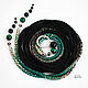 Thin belt rope made of beads with malachite and agate black green, Belt, Kaliningrad,  Фото №1