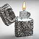 Чехол для зажигалки «Zippo» с черепом из серебра. Зажигалки. M_yuvelir. Интернет-магазин Ярмарка Мастеров.  Фото №2