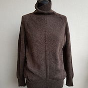 Одежда handmade. Livemaster - original item Brown loose-fitting sweater with Raglan sleeves and high collar.. Handmade.