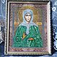 Icon of St. blessed Matrona of Moscow. Dot painting on fabric, Icons, Ekaterinburg,  Фото №1