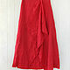 Order Boho style skirt made of red linen. etnoart (etnoart). Livemaster. . Skirts Фото №3