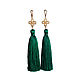 Earrings emerald brush, Tassel earrings, Moscow,  Фото №1
