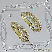 Украшения handmade. Livemaster - original item TRINITY earrings 585 gold (yellow, pink, white). VIDEO. Handmade.