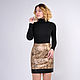Skirt' under the skin ' brown with black, Skirts, Novosibirsk,  Фото №1