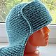 Шапка-ушанка вязаная из шерсти цвета морской волны. Шапка-ушанка. AccessoriesWool мягко и комфортно. Ярмарка Мастеров.  Фото №11