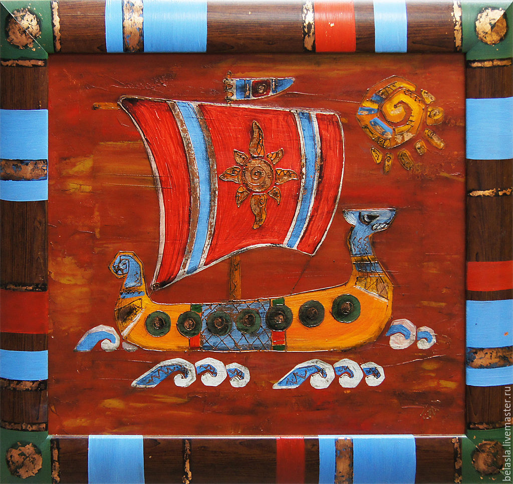 The ship of the Sun, oil painting, Pictures, Moscow,  Фото №1