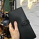 Кошелёк тревелер портмоне вместительный из чёрной натуральной кожи. Портмоне. Remeslo Brand. Интернет-магазин Ярмарка Мастеров.  Фото №2