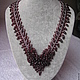 Area necklace with garnet. Necklace. handmade jewelry. My Livemaster. Фото №4