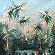 Bali oil painting 30 x 40 cm palm trees, Pictures, Moscow,  Фото №1