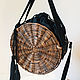 Chocolate-colored wicker bag with black leather handle. Classic Bag. lmillame. Online shopping on My Livemaster.  Фото №2