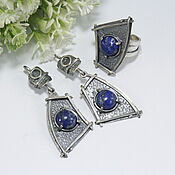 Украшения handmade. Livemaster - original item Jewelry Set Lapis Lazuli silver 925 ALS0073. Handmade.