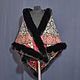 Pavloposadsky shawl 'Vernissage' with fur. Shawls. National Brand. My Livemaster. Фото №5