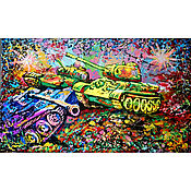 Картины и панно handmade. Livemaster - original item Painting tanks 
