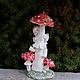 Little elf and fly agaric. Figurine Porcelain. Figurines. Mila. My Livemaster. Фото №5