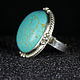 Order Amin ring in 925 sterling silver with natural turquoise SP0043. Sunny Silver. Livemaster. . Rings Фото №3