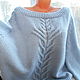  Свитер оверсайз вязаный женский с рисунком колоски. Свитеры. Sweater Star Вязание на заказ.. Ярмарка Мастеров.  Фото №10