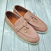 Обувь ручной работы handmade. Livemaster - original item Loafers for women, made of natural suede, custom tailoring!. Handmade.