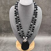 Украшения handmade. Livemaster - original item Mesmerizing necklace with a Natural black agate pendant. Handmade.