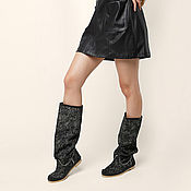 Обувь ручной работы handmade. Livemaster - original item PIZZO black / Summer handmade genuine leather boots. Handmade.