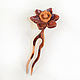 Order Hairpin 'Warm wind'. OakForest Wooden Jewelry. Livemaster. . Hairpins Фото №3