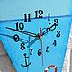 Кораблик Часы настенные деревянные, детские. Часы классические. Волшебное время (ClockShop) Юля ♌. Ярмарка Мастеров.  Фото №4