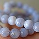 Blue agate beads. Necklace. Beautiful magic stones (silakamnia). My Livemaster. Фото №4