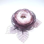Украшения handmade. Livemaster - original item Blackberry Ice Flower Brooch Handmade from Fabric. Handmade.