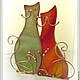 Заказать Подсвечник витражный "Влюбленные коты". TM Art Glass(витражная мастерская). Ярмарка Мастеров. . Подсвечники Фото №3