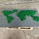 Карта мира со мхом. Карты мира. Green.Box. Ярмарка Мастеров.  Фото №5