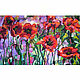 Painting poppies landscape with poppies ' Bright and delicate ' oil, Pictures, Samara,  Фото №1