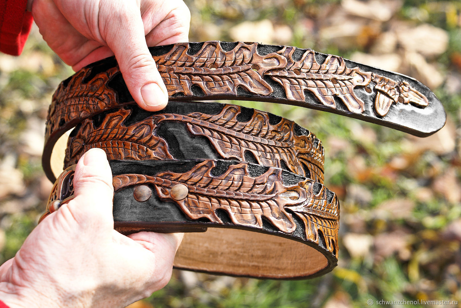Leather belt handmade, Straps, Krasnodar,  Фото №1