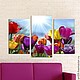 Триптих "Разноцветные тюльпаны", Картины, Санкт-Петербург,  Фото №1